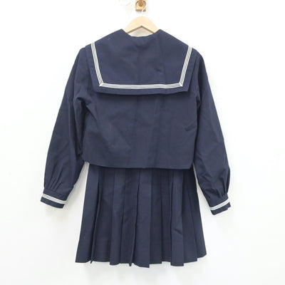 【中古】大阪府 佐野高等学校 女子制服 4点（セーラー服・スカート・スカート）sf021275