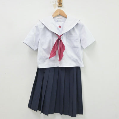 【中古】福岡県 新宮高等学校 女子制服 3点（セーラー服・スカート）sf021278