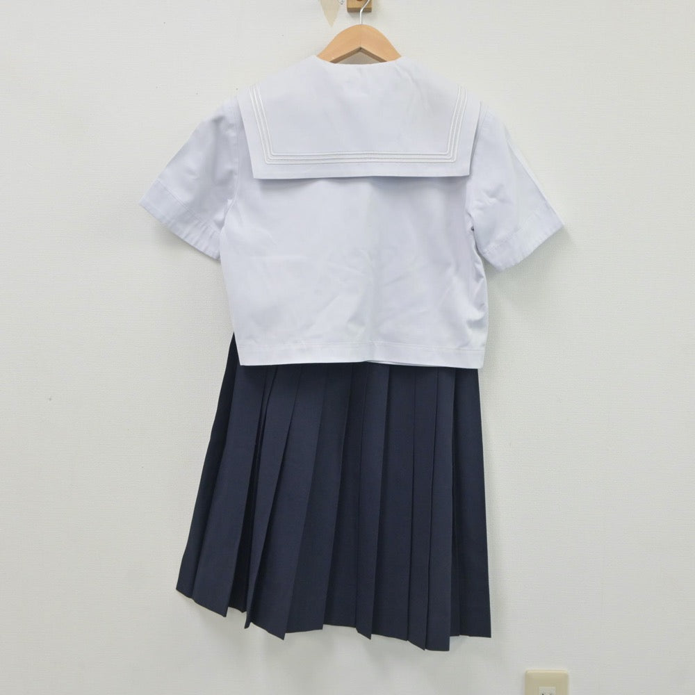 【中古】福岡県 新宮高等学校 女子制服 3点（セーラー服・スカート）sf021278