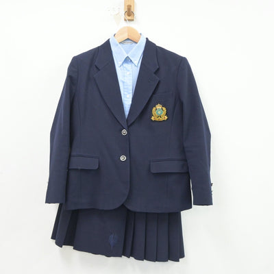 【中古】大阪府 大阪学芸高等学校 女子制服 4点（ブレザー・ニット・シャツ・スカート）sf021280