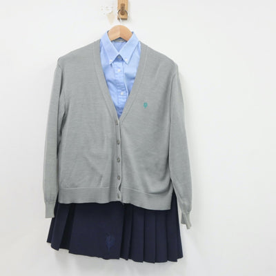 【中古】大阪府 大阪学芸高等学校 女子制服 4点（ブレザー・ニット・シャツ・スカート）sf021280