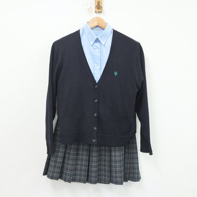 【中古】大阪府 大阪学芸高等学校 女子制服 3点（ニット・シャツ・スカート）sf021281