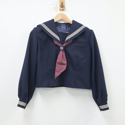 【中古】埼玉県 川島中学校 女子制服 2点（セーラー服）sf021293