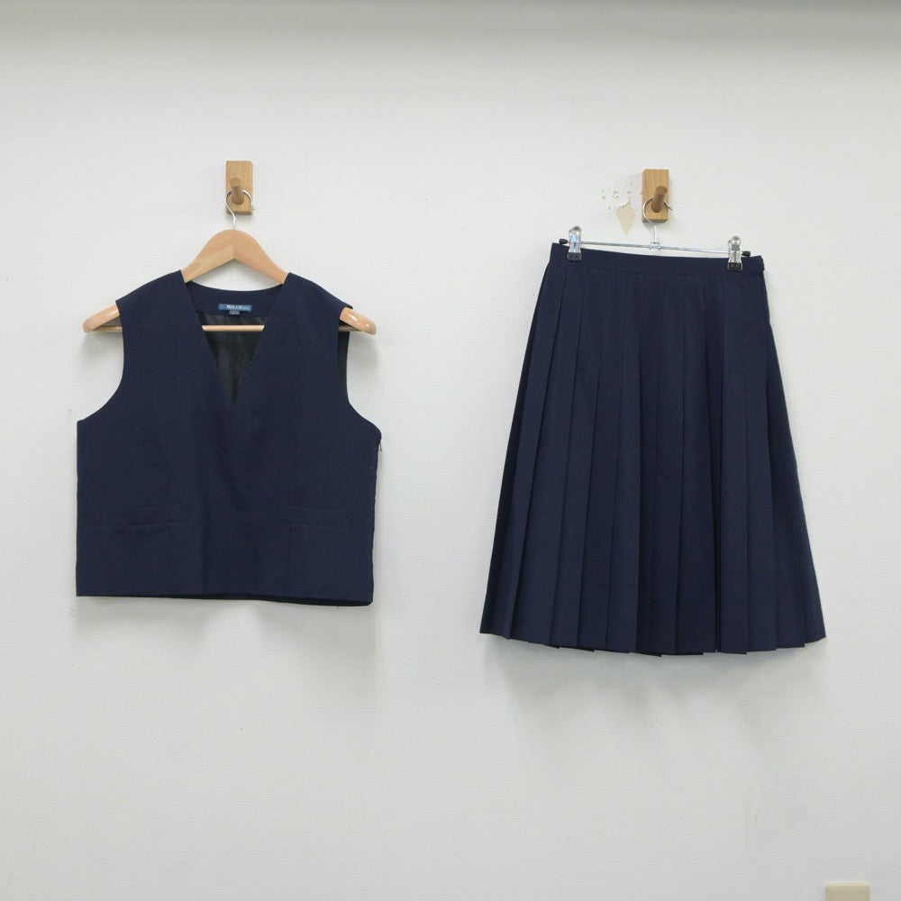 中古制服】埼玉県 川島中学校 女子制服 2点(ベスト・スカート 中古制服】埼玉県 川島中学校 女子制服 2点(ベスト・スカート