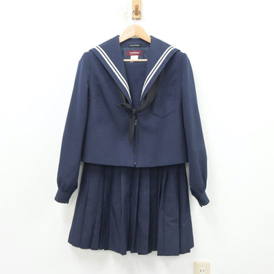 【中古】愛知県 水無瀬中学校 女子制服 3点（セーラー服・スカート）sf021303