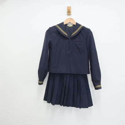 【中古】青森県 弘前学院聖愛高等学校 女子制服 2点（セーラー服・スカート）sf021314