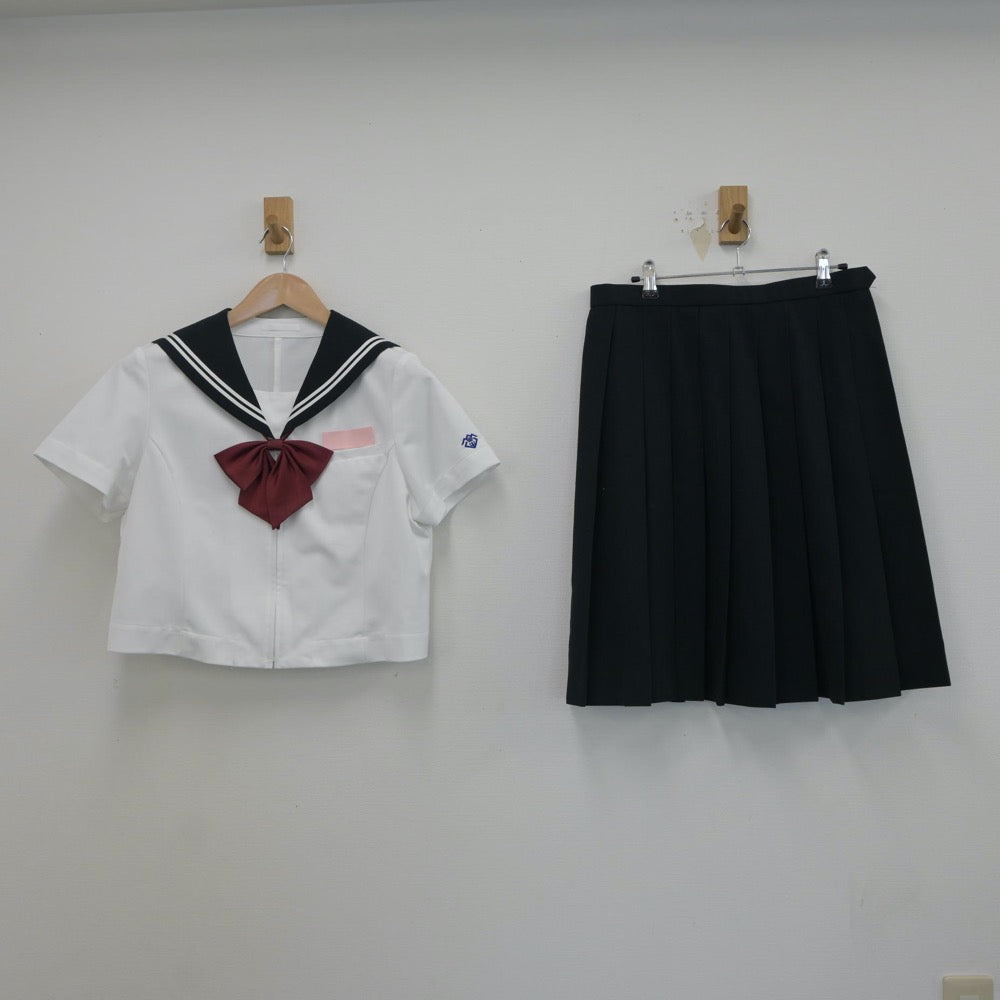 【中古】福岡県 宮若市立宮若東中学校 女子制服 3点（セーラー服・スカート）sf021315