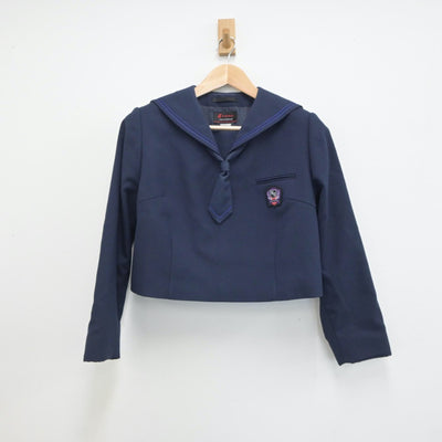 【中古】福岡県 福岡県立鞍手竜徳高等学校 女子制服 2点（セーラー服・スカート）sf021319