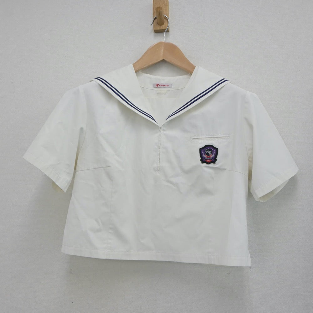 【中古】福岡県 福岡県立鞍手竜徳高等学校 女子制服 2点（シャツ・スカート）sf021320