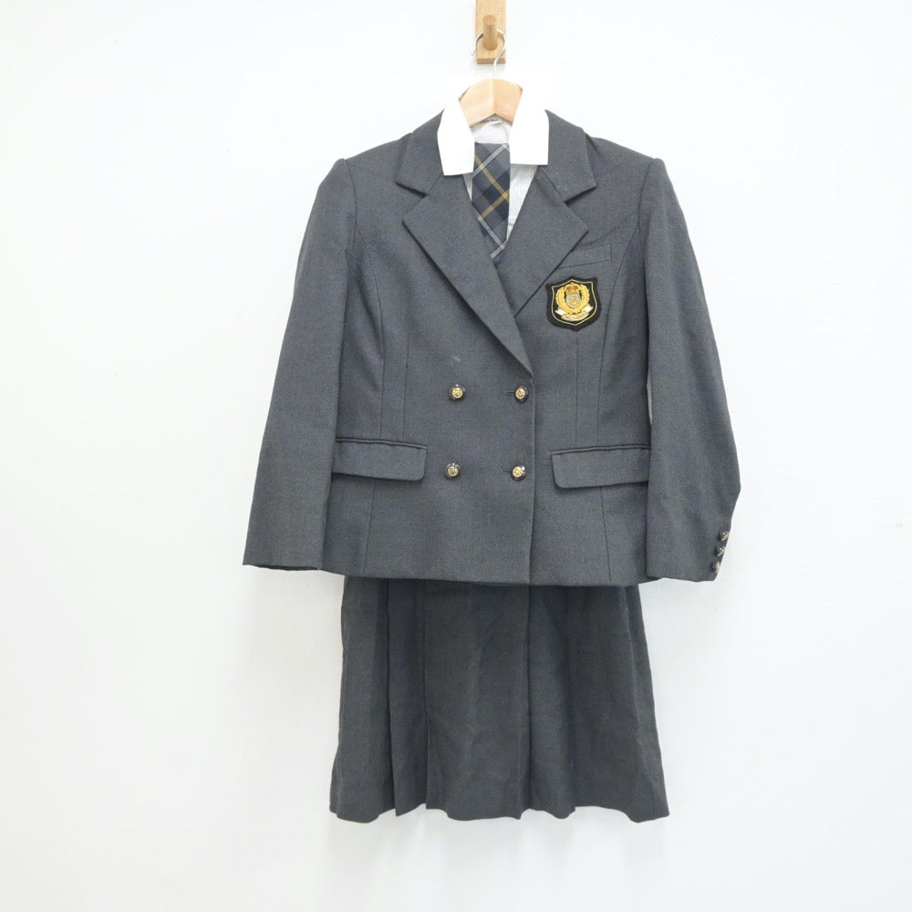 【中古】東京都 私立桜丘高等学校 女子制服 5点（ブレザー・スクール水着・ニット・スカート）sf021332