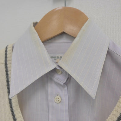 【中古】茨城県 茨城県東洋大付属牛久高校 女子制服 3点（シャツ・ニット）sf021349