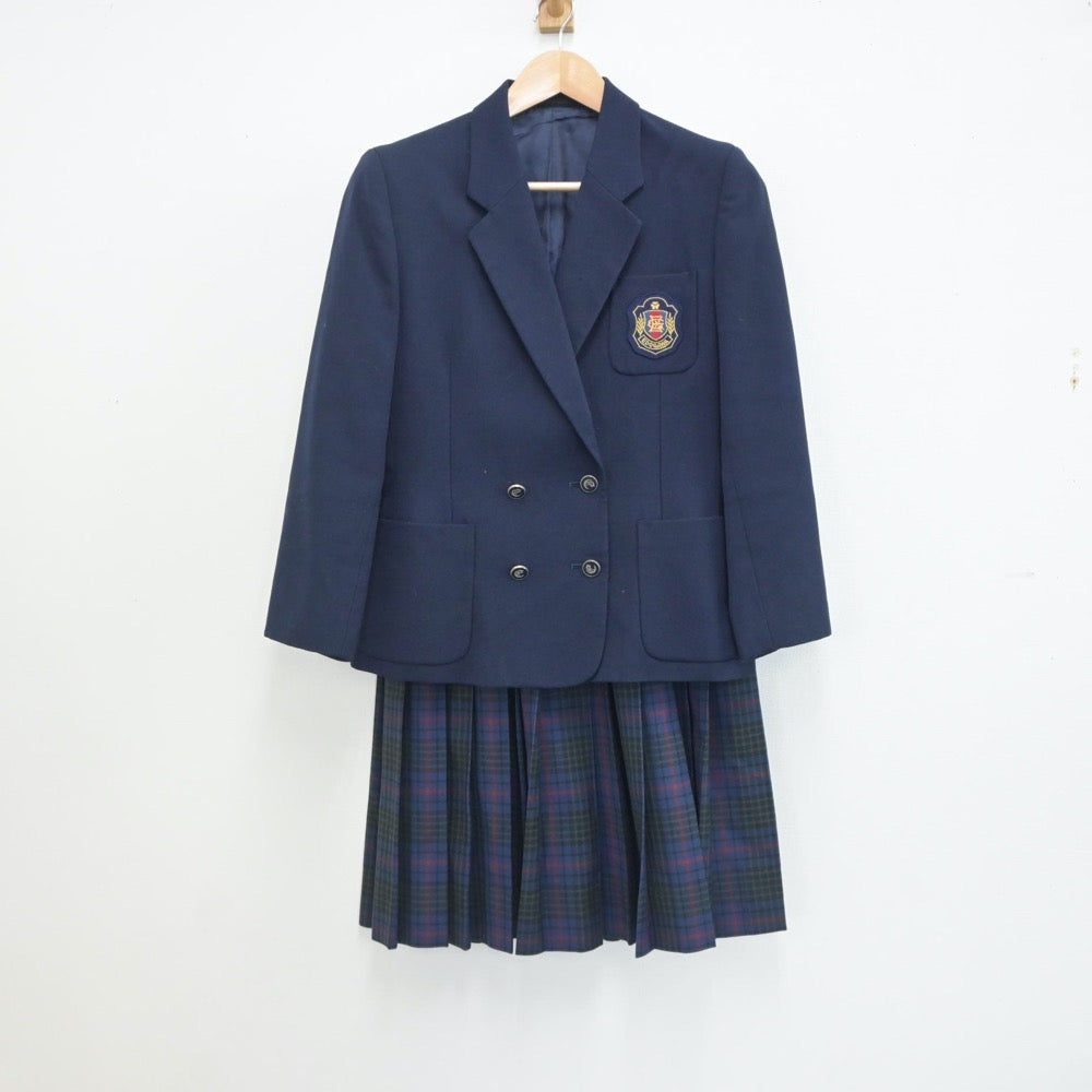 【中古】東京都 江戸川女子高等学校 女子制服 2点（ブレザー・スカート）sf021357