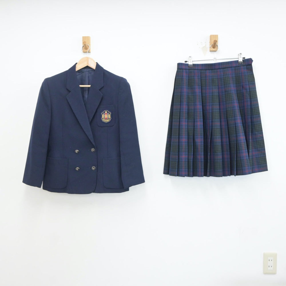 【中古】東京都 江戸川女子高等学校 女子制服 2点（ブレザー・スカート）sf021357