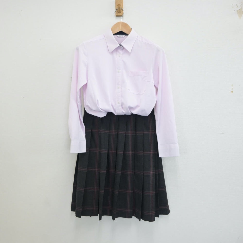 【中古】福岡県 九州産業大学付属九州産業高校 女子制服 4点（ブレザー・シャツ・スカート）sf021359