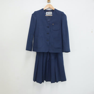 【中古】埼玉県 越谷市立千間台中学校 女子制服 2点（ブレザー・スカート）sf021362