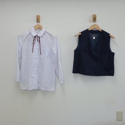 【中古】宮城県 名取市立第一中学校 女子制服 3点（シャツ・ベスト）sf021366