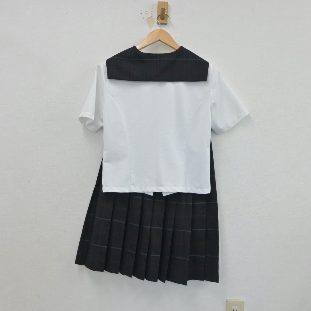 【中古】福岡県 九州産業大学付属九州産業高等学校 女子制服 3点（ニットベスト・セーラー服・スカート）sf021370