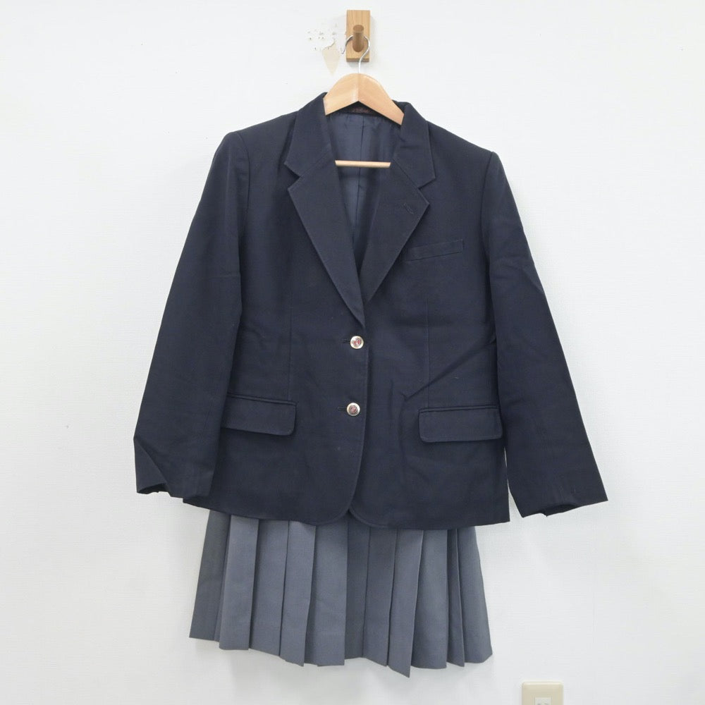 【中古】東京都 足立区立第九中学校 女子制服 3点（ブレザー・ニット・スカート）sf021376