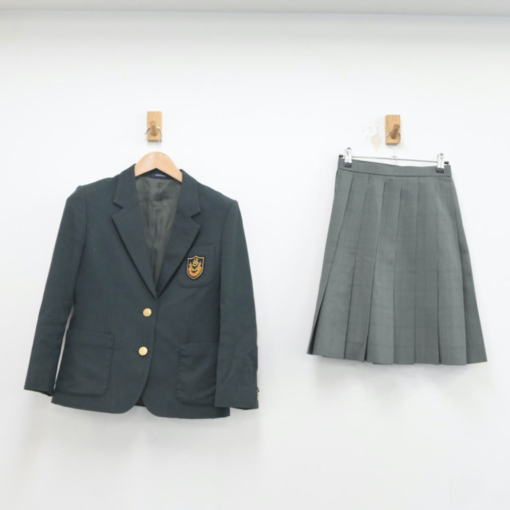 【中古】東京都 足立区立第九中学校 女子制服 2点（ブレザー・スカート）sf021378