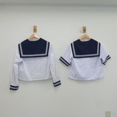 【中古】青森県 藤崎中学校 女子制服 2点（セーラー服）sf021383