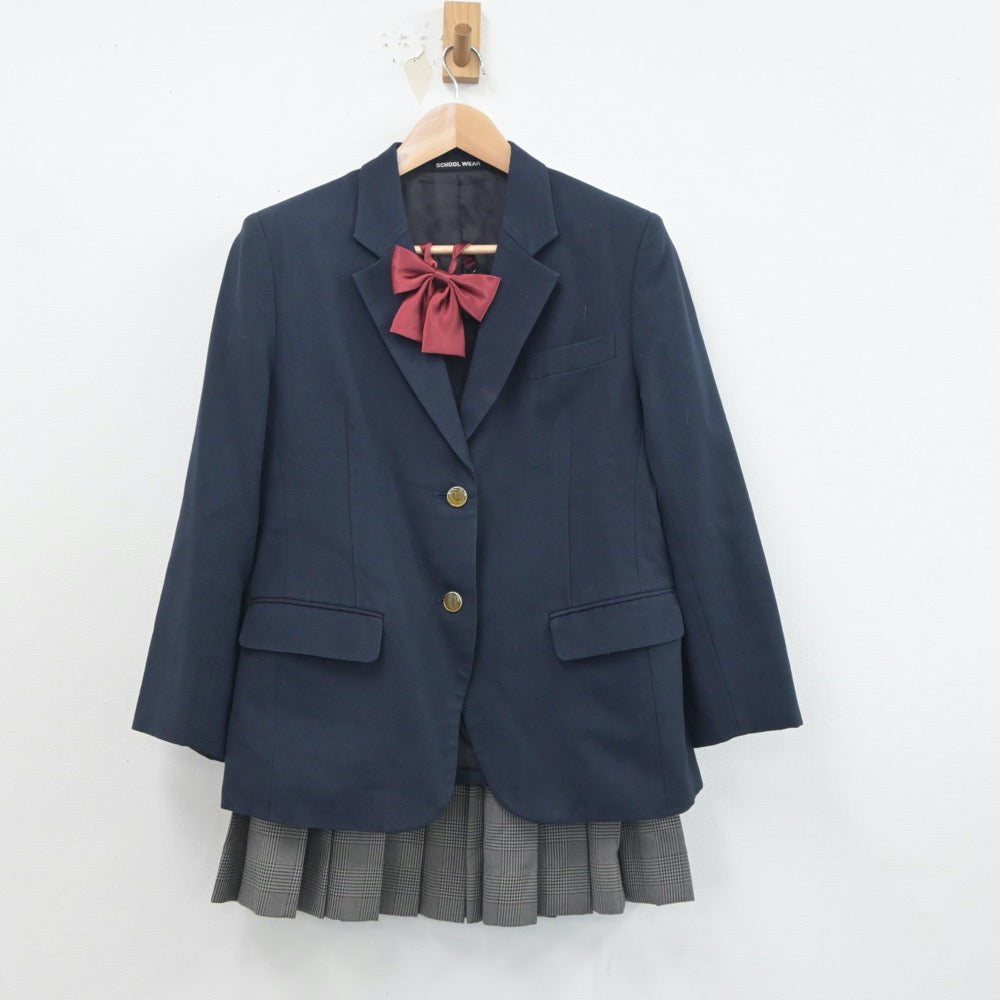 【中古】東京都 文京高等学校 女子制服 3点（ブレザー・スカート）sf021387