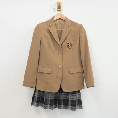 【中古】東京都 鹿島学園高等学校 女子制服 2点（ブレザー・スカート）sf021389