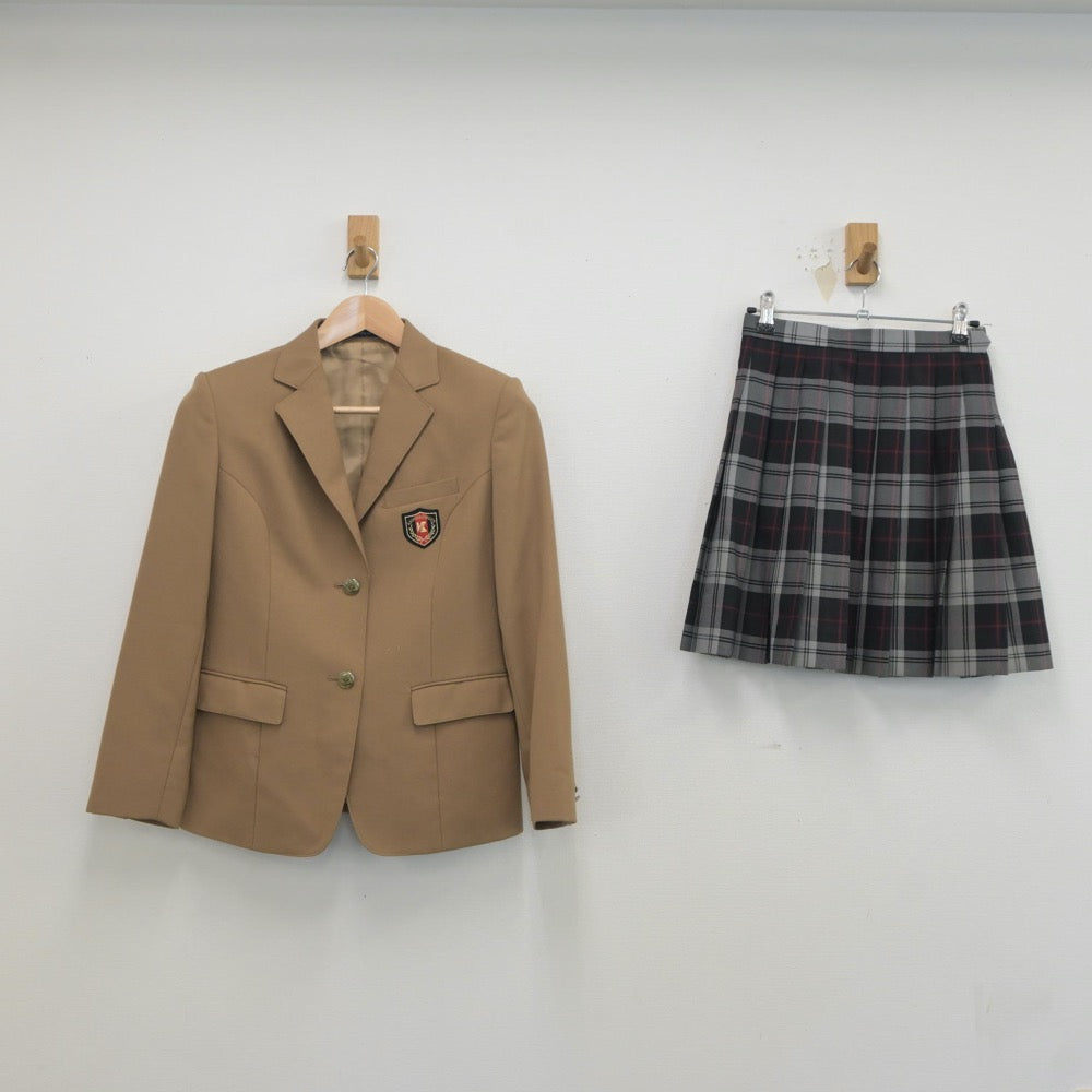 【中古】東京都 鹿島学園高等学校 女子制服 2点（ブレザー・スカート）sf021389