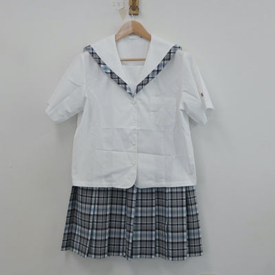 【中古】東京都 わせがく高等学校 女子制服 2点（セーラー服・スカート）sf021393