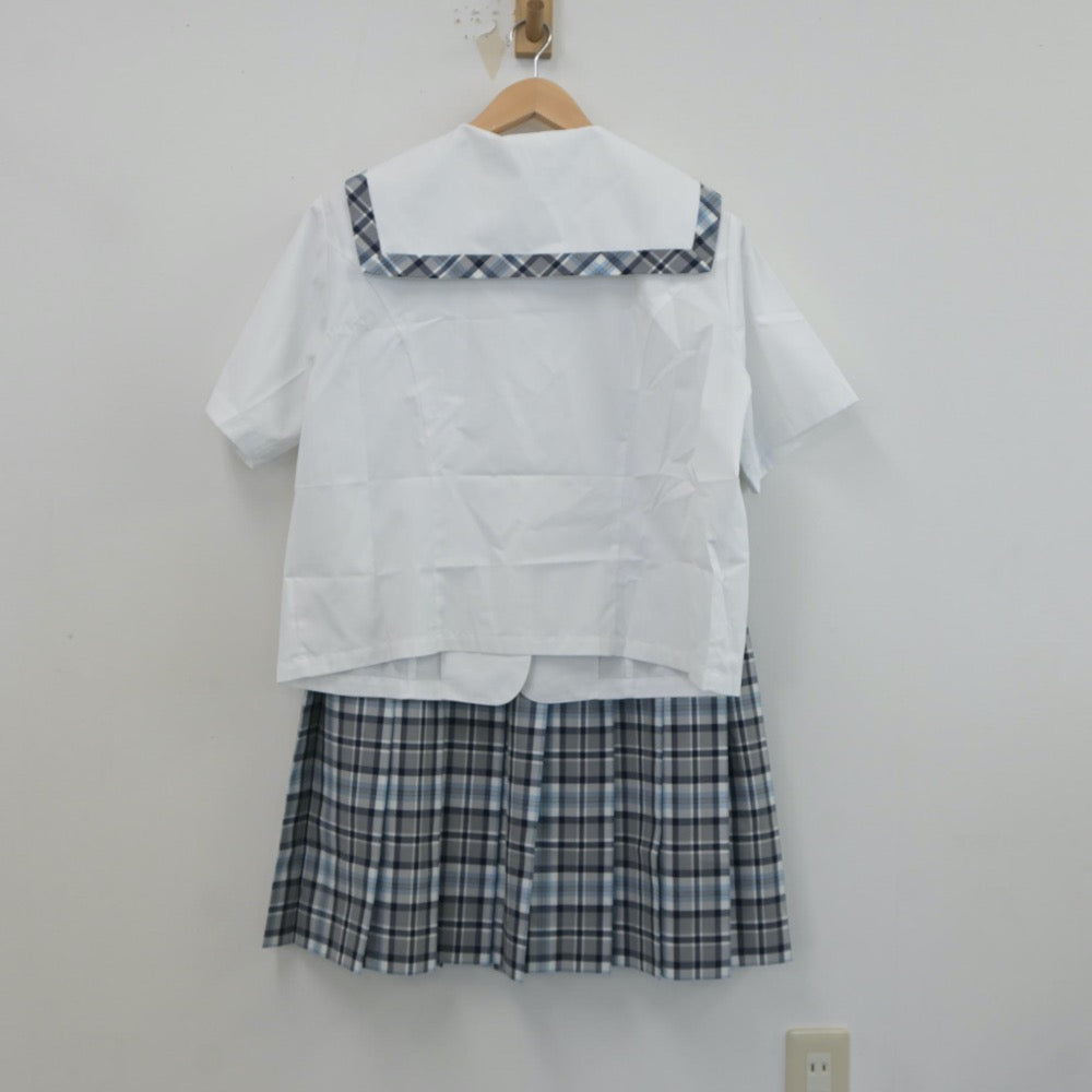 【中古】東京都 わせがく高等学校 女子制服 2点（セーラー服・スカート）sf021393