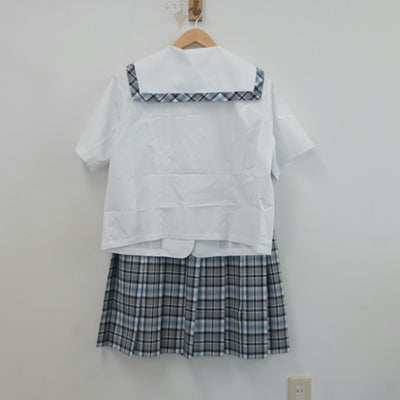 【中古】東京都 わせがく高等学校 女子制服 2点（セーラー服・スカート）sf021393