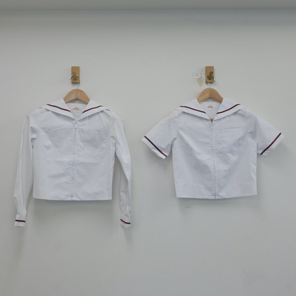 【中古】静岡県 門池中学校 女子制服 2点（セーラー服）sf021410