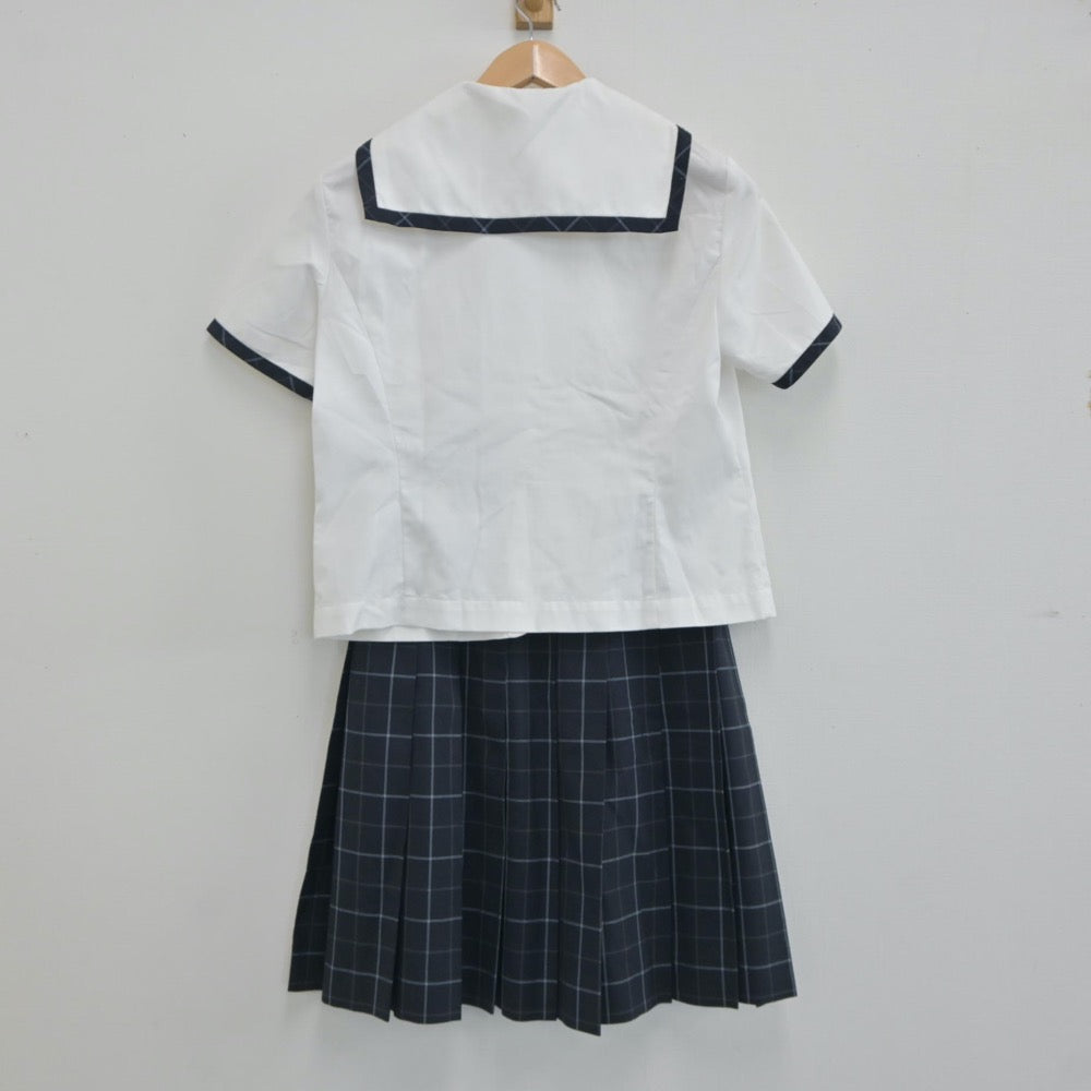 【中古】長崎県 鎮西学院高等学校 女子制服 3点（セーラー服・スカート）sf021431