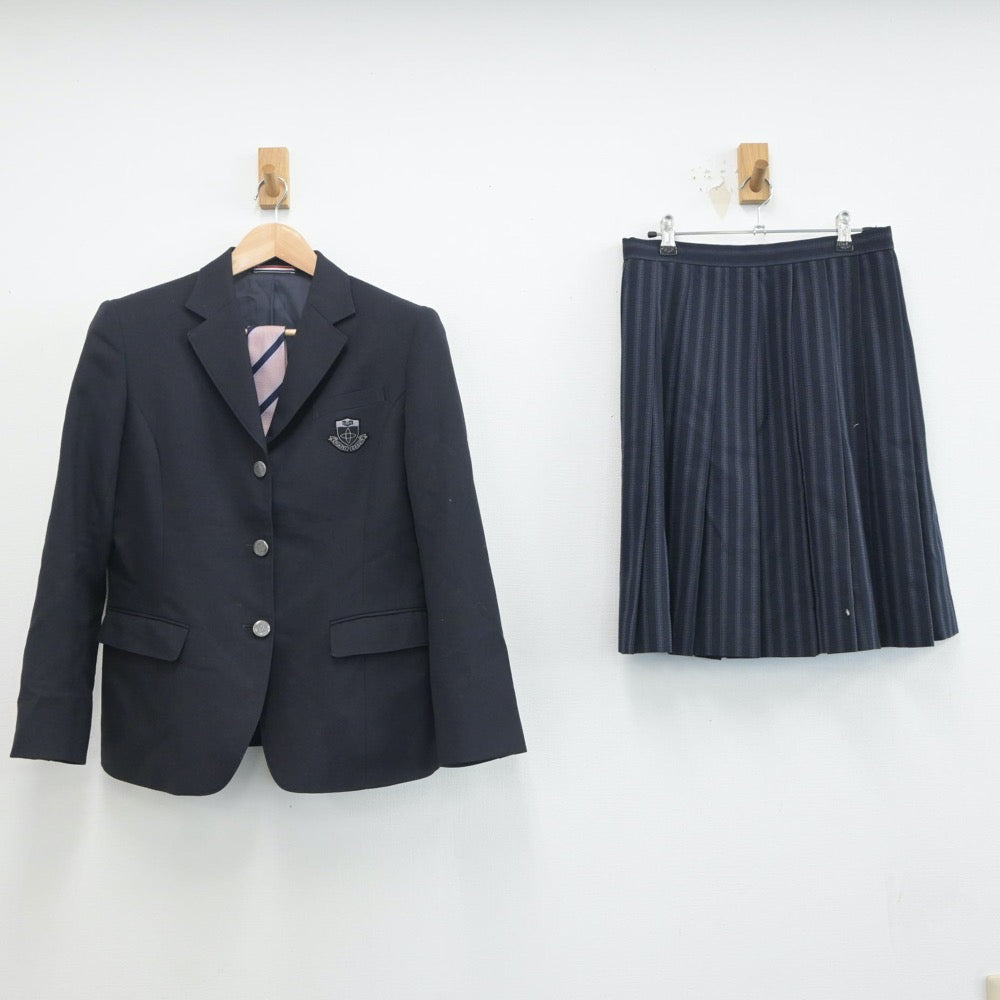 【中古】長崎県 鎮西学院高等学校 女子制服 3点（ブレザー・スカート）sf021432