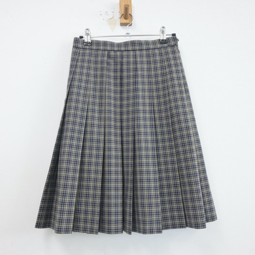 【中古】大阪府 大阪学芸高等学校 女子制服 4点（シャツ・ニットベスト・スカート）sf021442