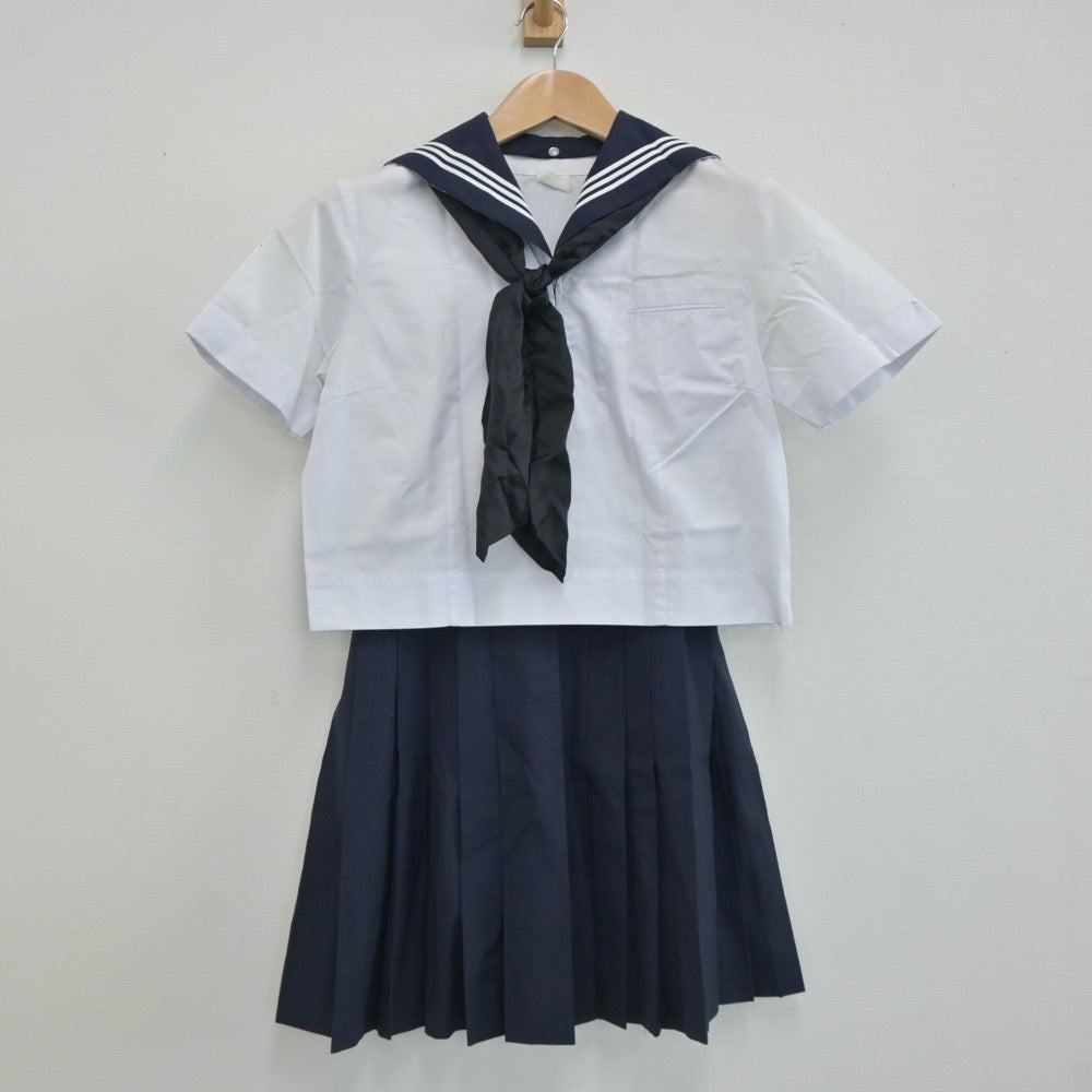 【中古】東京都 駒場高等学校 女子制服 4点（セーラー服・スカート）sf021445