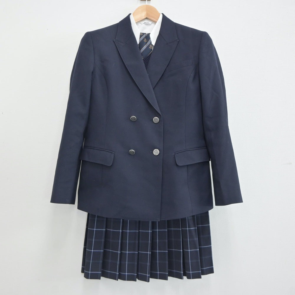 【中古】東京都 駒込高等学校 女子制服 5点（ブレザー・シャツ・ニット・スカート）sf021449