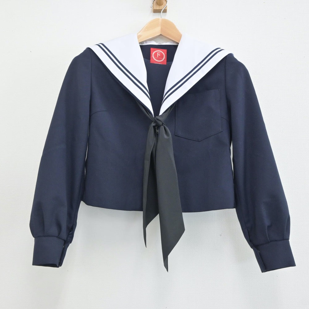 【中古】愛知県 長久手北中学校 女子制服 3点（セーラー服・スカート）sf021455