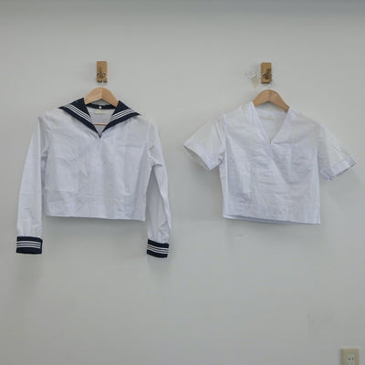 【中古】東京都 駒場高等学校 女子制服 2点（セーラー服）sf021458