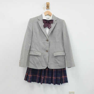 【中古】京都府 京都橘高等学校 女子制服 5点（ブレザー・ベスト・シャツ・スカート）sf021463