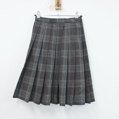 【中古】埼玉県 大宮商業高等学校 女子制服 2点（ニットベスト・スカート）sf021468