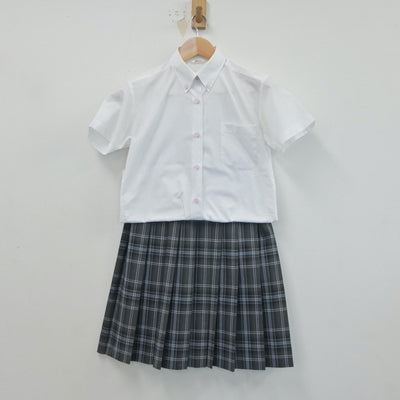 【中古】東京都 桜堤中学校 女子制服 3点（シャツ・スカート）sf021476