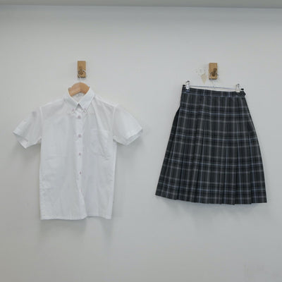 【中古】東京都 桜堤中学校 女子制服 3点（シャツ・スカート）sf021476