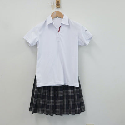 【中古】北海道 札幌光星高等学校 女子制服 4点（ニットベスト・シャツ・シャツ・スカート）sf021478