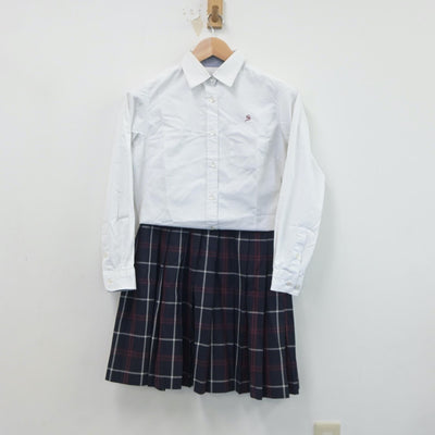 【中古】兵庫県 佐用高等学校 女子制服 2点（シャツ・スカート）sf021492