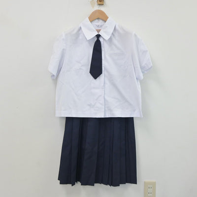 【中古】岩手県 福岡高等学校 女子制服 4点（シャツ・シャツ・スカート）sf021501