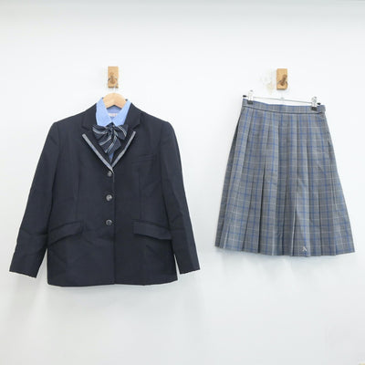 【中古】大阪府 芦間高等学校 女子制服 4点（ブレザー・シャツ・スカート）sf021505