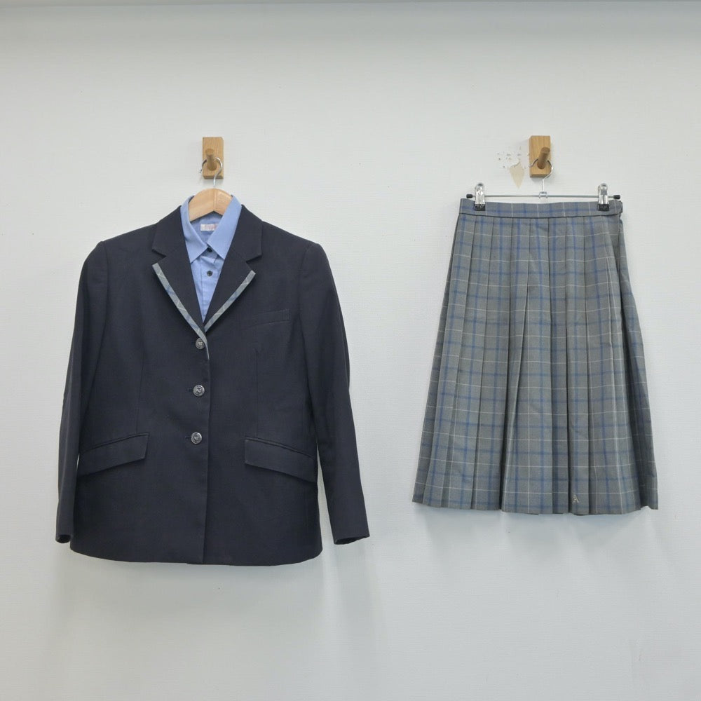 【中古】大阪府 芦間高等学校 女子制服 3点（ブレザー・シャツ・スカート）sf021506