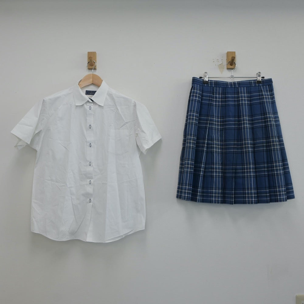 【中古】福岡県 博多学園博多高等学校 女子制服 2点（シャツ・スカート）sf021517