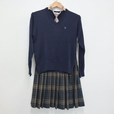 【中古】千葉県 松戸高等学校 女子制服 5点（ブレザー・ニット・スカート）sf021521