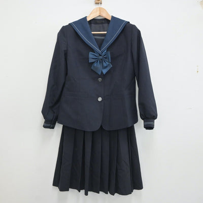 【中古】東京都 晴海総合高等学校 女子制服 3点（セーラー服・スカート）sf021526